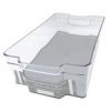 Plastic Stackable Storage Bin with Grey Silicone 14.5" x 8.5" x 4"