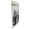 4 Piece Kitchen Steak Serrated Knives Black Set