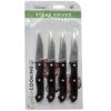 4 Piece Kitchen Steak Serrated Knives Black Set