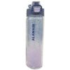 Sparkling 20 Oz Blue Plastic Water Bottle with Safety Lock and Handle