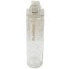 Sparkling 24 Oz White Plastic Water Bottle with Safety Lock and Handle
