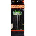 4 Pack Stainless Steel Reusable Straws