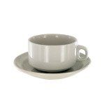 9-Ounce White Cup and Saucer Set