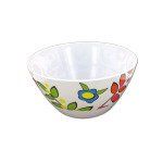 Large melamine bowl with flower design