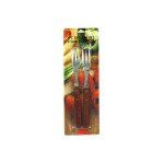 Stainless steel forks with wood handle, pack of 2