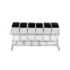 Glass bottle spice rack