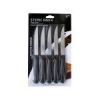 5 pack stainless steel steak knives with black handles