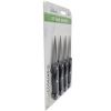 4 Piece Kitchen Steak Serrated Knives Black Set