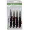 4 Piece Kitchen Steak Serrated Knives Black Set