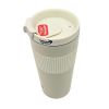 16 oz Travel Thermal Insulation Coffee Cup with Silicone Grip - White
