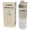 White 24 Oz Plastic Water Bottle with Safety Lock
