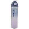 Sparkling 20 Oz Blue Plastic Water Bottle with Safety Lock and Handle