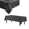 53" x 108" Plastic Rectangle Table Cover in Black