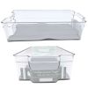 Plastic Stackable Storage Bin with Grey Silicone 14.5" x 8.5" x 4"