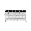Glass bottle spice rack