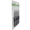 4 Piece Kitchen Steak Serrated Knives Black Set