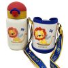 16 oz Kids Lion Double Wall Vacuum Water Bottle and Carrier Bag with Strap