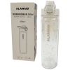 Sparkling 24 Oz White Plastic Water Bottle with Safety Lock and Handle