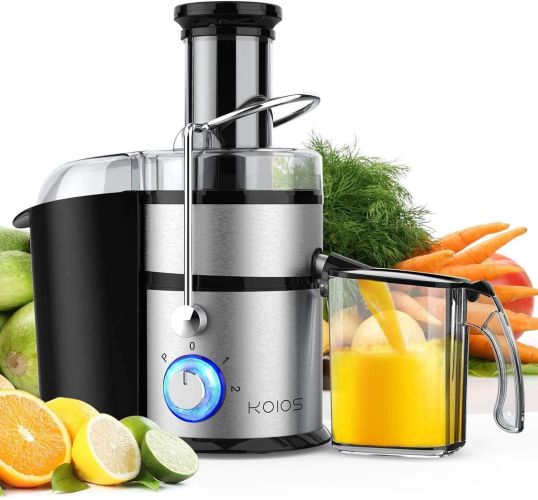 KOIOS Centrifugal Juicer Machines;  Juice Extractor with Extra Large 3inch Feed Chute Filter;  High Juice Yield for Fruits and Vegetables;  Easy