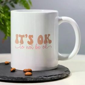 1pcs, 3A Grade, Strength Life Quote Coffee Mug Gift, 11oz Ceramic Tea Cup, Ideal Birthday Gift Perfect for Office/