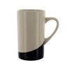 16-Ounce White Ceramic Mug with Black Base