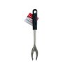 Stainless steel cooking fork with black handle
