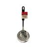 Stainless steel skimmer with black handle