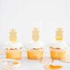 My Mind's Eye 8 Count 3.5" Acrylic Pineapple Cupcake Toppers