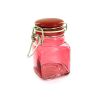 Colored glass spice jars with locking lid