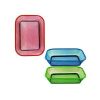 Assorted colors mesh rectangle basket