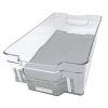Plastic Stackable Storage Bin with Grey Silicone 14.5" x 8.5" x 4"