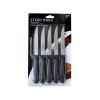 5 pack stainless steel steak knives with black handles