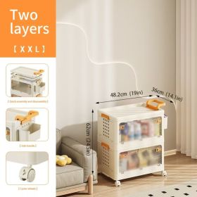 Folding Storage Cabinet (Option: 2layer)