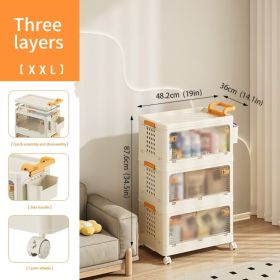Folding Storage Cabinet (Option: 3layer)